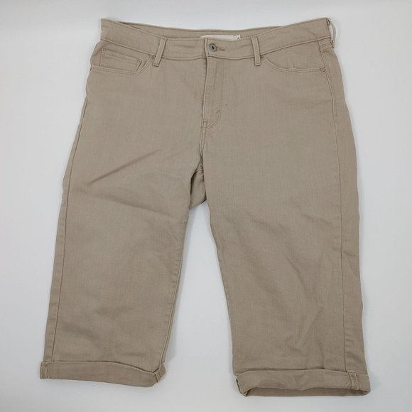Levis size 16 tan jean capri #680 - Picture 1 of 3